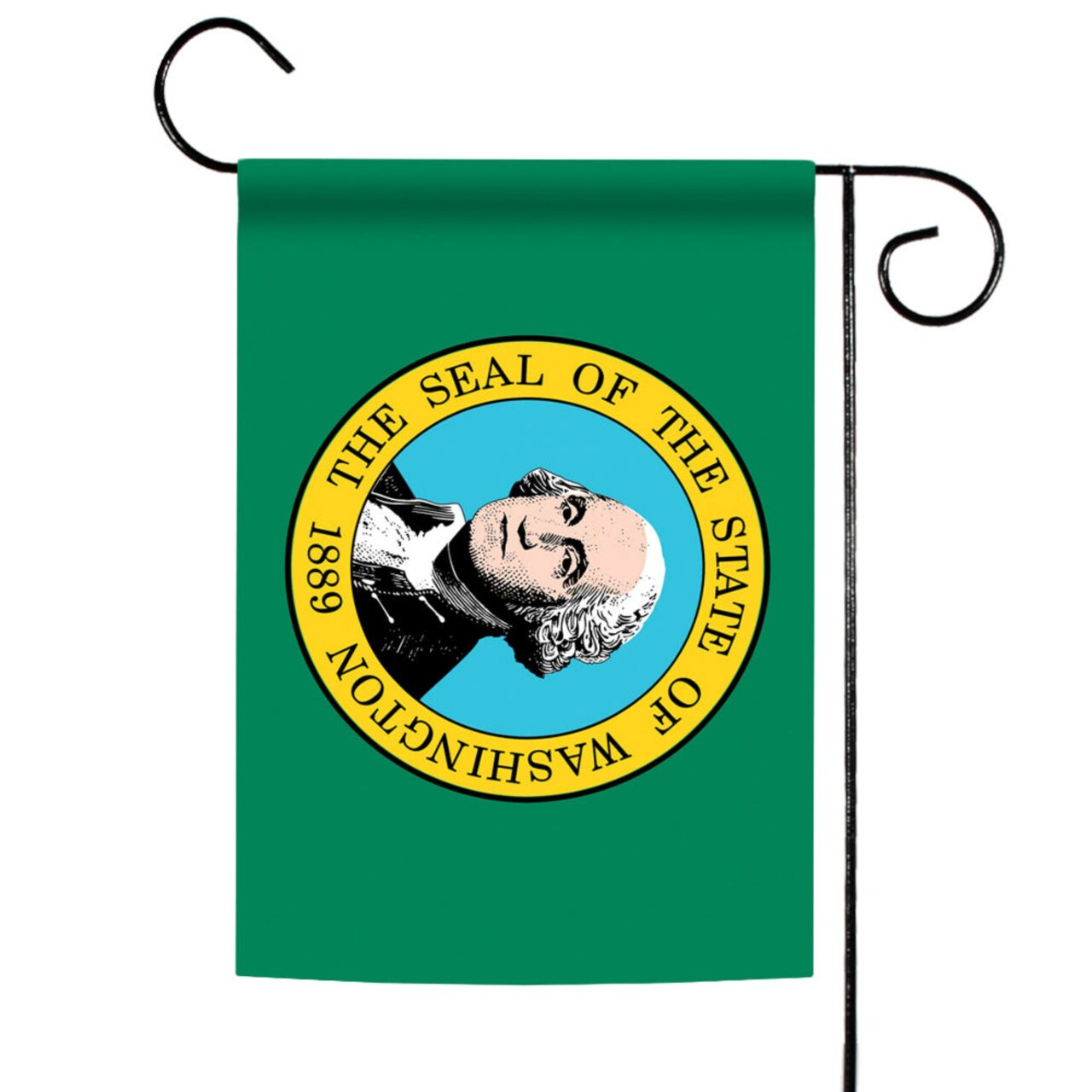 Toland Home Garden Green and Yellow Washington State Outdoor Garden Flag 18" x 12.5"